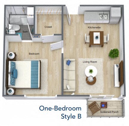 One Bedroom Style B One Bedroom Style B